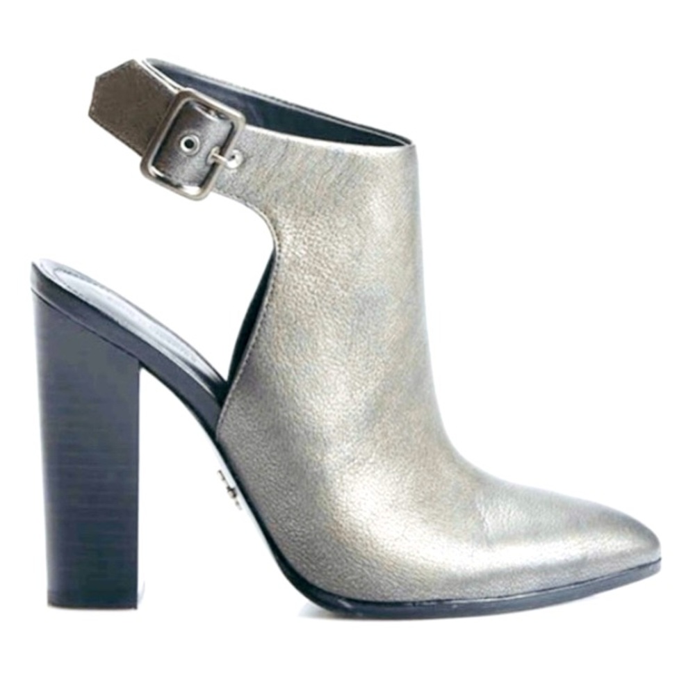 POUR LA VICTOIRE - Zuri Metallic Cut-Out Booties (Like New w/Box & Dust Bag)